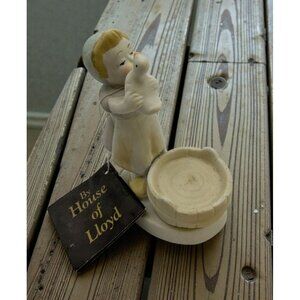 House of Lloyd Country Farm Girl Figurine Duck Bath Vintage Home Decor